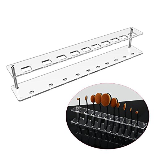 CINEEN Make-up Pinselhalter Acryl Pinsel Veranstalter Beauty Care Halter Bietet 10 Einzel Pinsel Space Storage Make-up Veranstalter