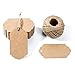 Produktbild Geschenkanhänger, 120 Stück, Kraftpapier, zum Aufhängen, Preisschilder, mit 30 m langer natürlicher Jute-Schnur für Geschenke, Kunst und Handwerk, Hochzeit Wave shape