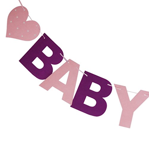 Gazechimp Wimpelkette Wimpelgirlande Girlande Wimpel +It’s a girl Banner Geburtstag Party Hochzeit Dekoration Zimmer Deko - 2