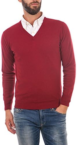 Lagnamelagna Cachemire - Lam01 V-Neck Sweater 100% Cashmere. (L, L- 21527 - Cuir de Russie)
