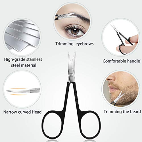 Bestope Tweezers For Eyebrows Tweezer Scissors Set 6pcs Brow Tools