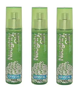 Naughty Girl CRYSTAL Perfume Spray for Women- Pack of 3 (60ml each)