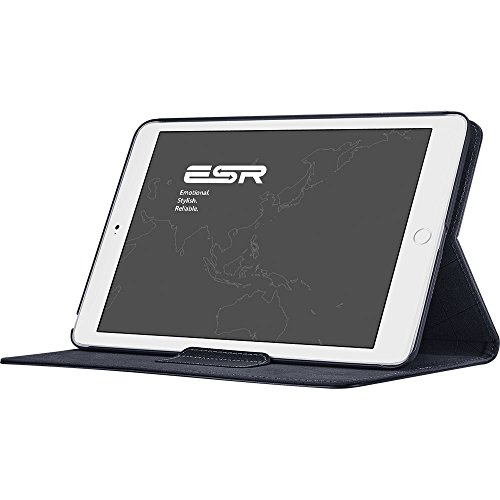 iPad Mini 4 Hülle, ESR® Intelligent Bildserie Unternehmen Stil PU Ledertasche mit Haspe mit Auto aufwachen / Schlaf Funktion Schutzhülle für iPad mini 4 (Blau) - 6