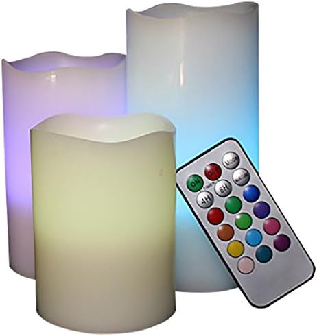 Elikeable LT Flameless Candles With Colour Changing Remote Control (4'', 5'', 6'' inch candles)