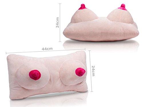 Penis Pimmel Plüschkissen Dick Busenkissen Scherzartikel Boobs Kissen Couch-Kissen von Alsino, Variante wählen:Ki-60 Brüste - 2
