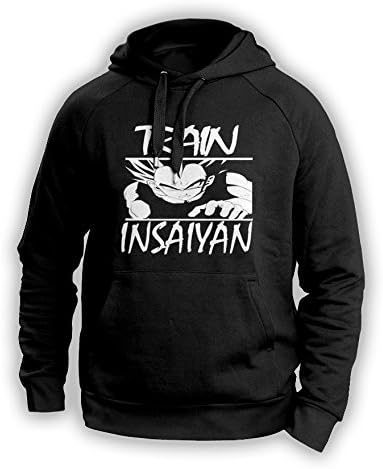 New Mens Gym Workout Hoodie Hoody Sweatshirt - Training Hoodie Top - Sports - Gym Bodybuilding Casual (Vegeta Train Insaiyan, S)