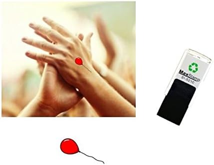 Red Balloon - Hand stamp - suitable for Festivals - Night Clubs - Parties etc self inking 18mm circ 5210