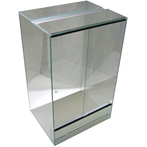 Terrarium 60x60x100 cm mit Schiebetür, Glasterrarium, Schlangen Chamäleon Gekkos