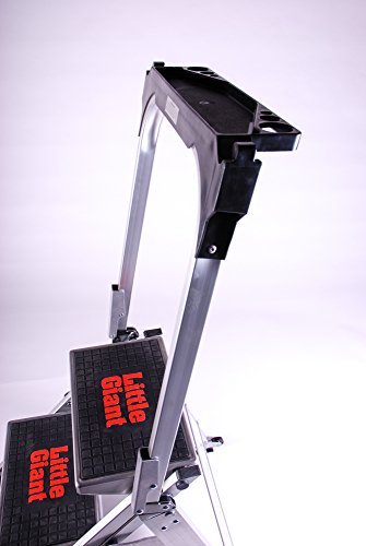 Little Giant Strapazierfähige Sicherheitstrittleiter – Hergestellt In Den USA. – Starke Kompakte Konstruktion für den Industriellen Gebrauch. – Platzsparende Trittleiter Beansprucht Nur 127 mm Platz. 3 Stufen - 8