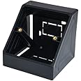 BLACK ANGLED SINGLE GANG BACKBOX: 1 Gang 45 Degree Surface Mount Pattress/Pedestal Box