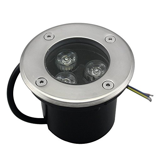 Goodia 4Stk. 3W Bodeneinbaustrahler Led 230V AC IP68 270Lumen Für Aussen (warmweiß) - 3