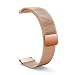 Produktbild Für Garmin VIVOsmart HR+ Armband,Colorful Milanese Schlaufe Edelstahl Smart Watch Armbänder mit einzigartiger Magnetverriegelung ohne Schnalle für Garmin VIVOsmart HR+ (Roségold)