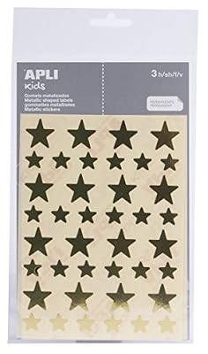 APLI Stickers étoile - Doré - 3 feuilles Apli