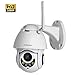 Produktbild 1080P Wireless WiFi IP Überwachungskamera HD Wireless WiFi PTZ Überwachungskamera Im Freien Wasserdichte Dome Kamera Home Surveillance Audioaufnahme + 16G MicroSD Karte Mit 4X Zoomobjektiv