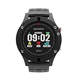 GAKOV GAF5 Bluetooth Sportuhr, Smart Wasserdichte Farbdisplay Fitness Laufuhr mit GPS und Pulsmesser für Sportliebhaber