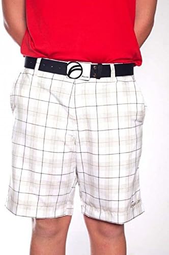 Fayde Golf Men's Ochre Check Technical Fashion Golf Shorts, Boardshorts, Walkshort (38)