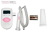 Jumper Medical JPD-100S6 Fetal Doppler, handgehaltenes Ultraschallgerät zum Hören und Überwachen der Baby-Herztöne, mit 3,0 MHz Sonde, CE, FDA, ISO Zertifizierung, mit hintergrundbeleuchtetem LCD-Display, 2 AA-Batterien, weiß-rosa Farbe. - 3