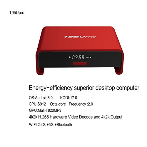 Kasit T95U Pro Amlogic S912 Android 6.0 Box 64bit Viererkabelkern RAM 2G ROM 16G 2.4G/5G/BT Android Box (Europäischer Standard-Stecker) - 8