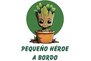 FFRAME Pegatina coche bebé a bordo, pequeño héroe a bordo, pequeño árbol de la cultura pop, vinilo de calidad, bebé a bordo, 100% Made in France