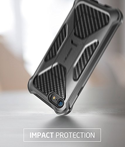 iPhone 7 Case, iPhone 8 Case, i-Blason Transformer [Kickstand] Apple iPhone 7 / iPhone 8 [Heavy Duty] [Dual Layer] Combo Holster Cover case with [Locking Belt Swivel Clip] (Black)