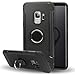 Produktbild Samsung Galaxy S9 Ring Hülle Handyhülle von NALIA, Schutz-Cover für magnetische KFZ-Halterung mit 360-Grad Finger-Halter, Dünnes Ständer Hard-Case, Slim Back Etui Bumper für Samsung S9, Farbe:Schwarz