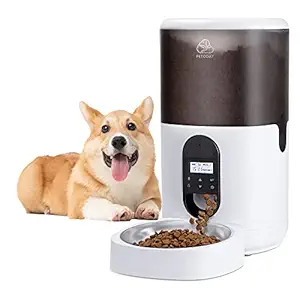 PETODAY Automatic Cat Feeder,6L Auto Dog Feeder with Programmable Timer Feeder,Up to 9 Portion Control 4 Meals Daily for Dogs and Cats, Pet Food Dispenser,Customizable 10s Voice Recorder