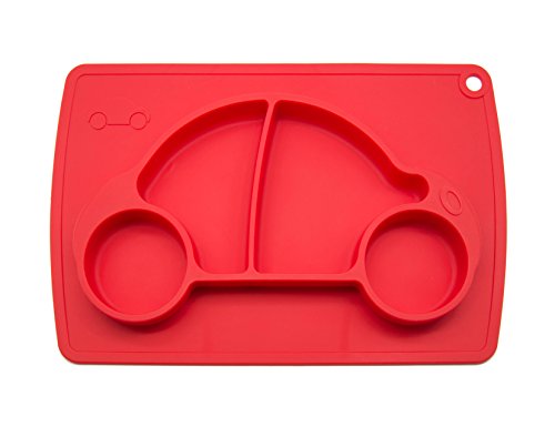 All in One Kleinkinder Mini Silikon Tisch-Sets, Baby Futtermatte passend für die meisten Hochstuhl Schalen, Silikon Schale mit Saugnapf, kein Durcheinander Schüssel & #-; BPA-frei