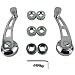 Produktbild Meisijia 1 Paar Chrom-Billet-Aluminium 4-1/4" Fensterkurbel Griff Kit Ersatz für Hot Rod Chevy Ford Chrysler
