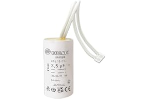 ROXOLID Condensateur 3.5 µF Spécial volet roulant BUBENDORFF à 2 fils et connecteur - Pour Réparation de moteur de volet roulant - Longue Durée de Vie - Fond Plat 450V (1)