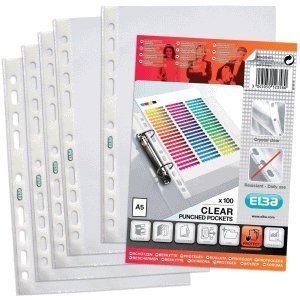 Preisvergleich Produktbild 10 x Elba Prospekthüllen A5 PP glasklar VE=100 Stück