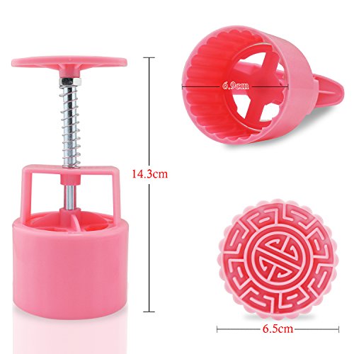 KEESIN Mond-Kuchen-Form 100g Mehl Runde DIY Hand gedrückt Tortendekoration Ausstechform Mold (100 g) - 4