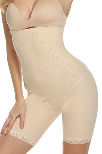 Ekouaer Butt Lifter Shaper Taille und Oberschenkel Shaper Erweiterer Boyshorts Unterwäsche - 4