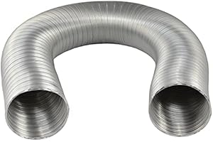 R.G. Aluflexrohr Flexrohr Lüftungsrohr Alurohr Schlauch Flexibel Lüftungsschlauch 3m Abluftausgang (Ø 200mm), Silber