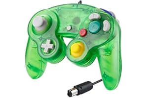 ‎SONVIEE Controller für GameCube,SONVIEE Wired NGC Controller für Game Cube Classic Game Cube NGC Controller Super Smash Bros GC Gamepad für Game Cube GC Mario Party Spiele Wii U Switch (Transparent Grün)
