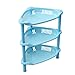 Produktbild cegar Kunststoff Eckregal Organizer, Badezimmer Küche Storage Rack Holder, 3 Etagen Kunststoff Schrank und Zähler Regal Organizer Rack Set Aufbewahrungskörbe perforiert/Tabletts