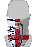 SNOOD NECK WARMER FACE MASK ENGLAND COAT OF ARMS BLUE MADE IN YORKSHIRE