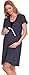 Italian Fashion Maternity Night Dress Joy 0114 (Dark Blue, M)
