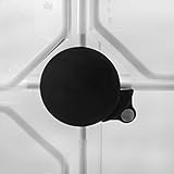 VENKON – Stufenregal Steckschrank Stoffschrank Frei Gestaltbares DYI Regalsystem: 9-Modulfächer mit Türen, satiniert-transparentes Steckregal - 6