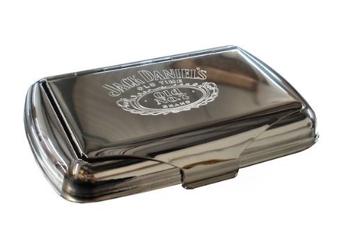 Preisvergleich Produktbild Jack Daniel's Tabakdose, in Chrom, für ca. 28 g