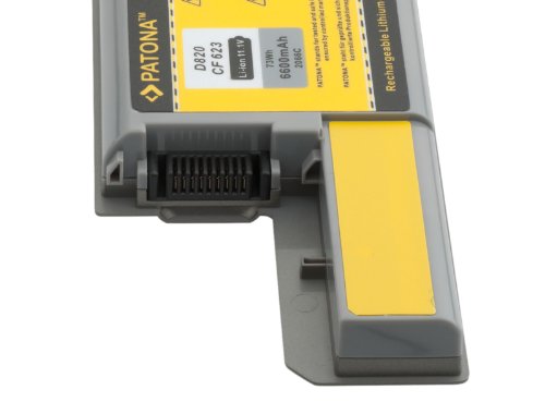 PATONA Laptop Akku für DELL Latitude D531 | D531N | D820 | D830 – Precision M4300 | M65 – [ Li-ion; 6600mAh; schwarz ] - 5