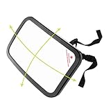 iRegro Rücksitzspiegel für Babys, Große Rückspiegel für hintere Sitz Kind zugewandt Passt in jede verstellbare Kopfstütze , Neige und Drehfunktion, splitterfrei - 5