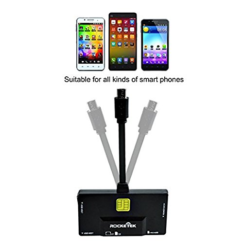 Rocketek® Trail und Wild-Kamera-Viewer für Android-Geräte, Micro-USB-Anschluss, liest und schreibt SD-Karten, Micro SD-Karten und CF-Karten mit 2 USB-Ports für die Jagd und Wild-Kamera-Kartenleser - 3