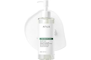 ANUA Heartleaf Pore Cleansing Oil, Detergente Delicato Per Il Viso, Per Pelli Sensibili, Detergente Oleoso Per Il Viso, Struccante Per Punti Neri, 200 Ml/6,76 Fl Oz