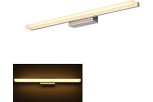 ‎SUZNIU SUZNIU Led Spiegelleuchte Badezimmer, 100CM Spiegelschrank Bad IP44 Warmweiß 3000K Wandleuchte Badezimmer, 20W Spiegellampe Badezimmerlampe Spiegelleuchte Bad Schrankleuchte Spiegel Beleuchtung