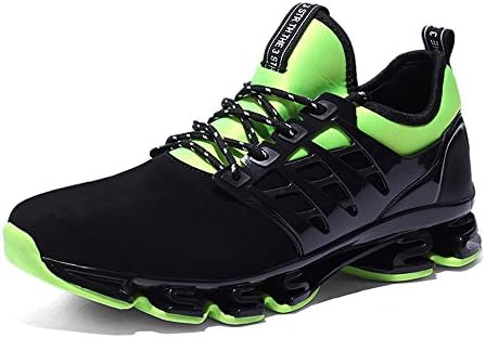 MIRIOT Running Trainers Mens Womens Gym Nubuck Sports Training Shoes Black Red Green UK4-9 Green 41