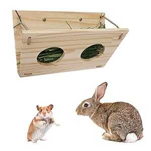 Comedero para Conejos, Comedero para Animales Conejillo De Indias Chinchilla Marco De Hierba Marco De Hierba De Conejo Tazón De Comida Heno Pequeño Animal Estante Alimentador De Heno