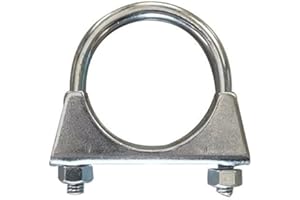 iSpchen Bügelschelle 110mm Auspuffschelle Rohrschelle Rohrbügelschelle U-Bolzen Metall U-Bügel Auspuffschelle Universelle Hochleistungs U-Klemme Halterung für Auspuff Montage schelle