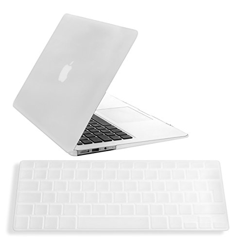 kwmobile 2in1 Set  Griffiges und robustes gummiertes HARDCASE f  r Apple MacBook Air 13   ab Mitte 2011  in Transparent   Keyboard Skin Tastaturschutz