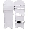 Raizex Colored Cricket Batting Pads Covers, Leg Guards Clads, Protection from Ball Scratches and dust (White, Men's Size)