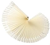BeautyLife False Nail Art Tips Sticks polish Display Fan Practice Salon-Pack of 50 (Beige)